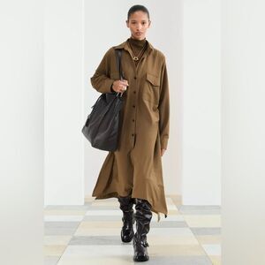 ZARA SHRT DRSS WOOL BLEND SHIRT DRESS